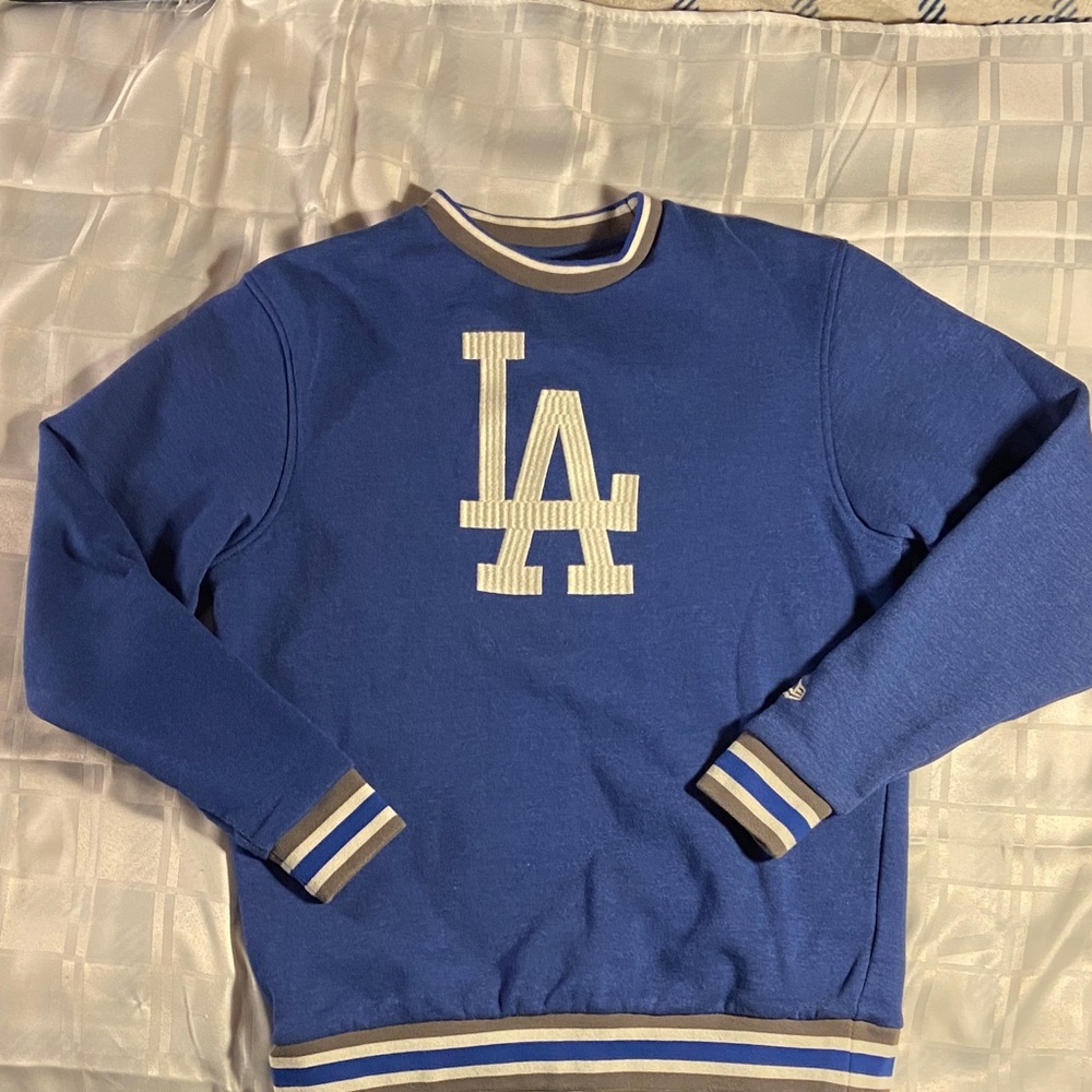 LA Dodgers Blue and White Crewneck